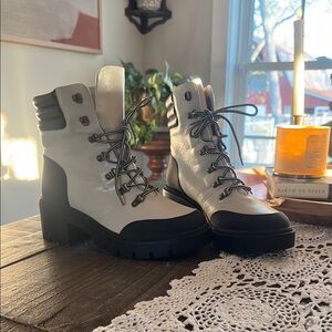 Stylish Black and White Women's Boots